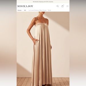 NWT!! Shona Joy La Lune Column Maxi Dress